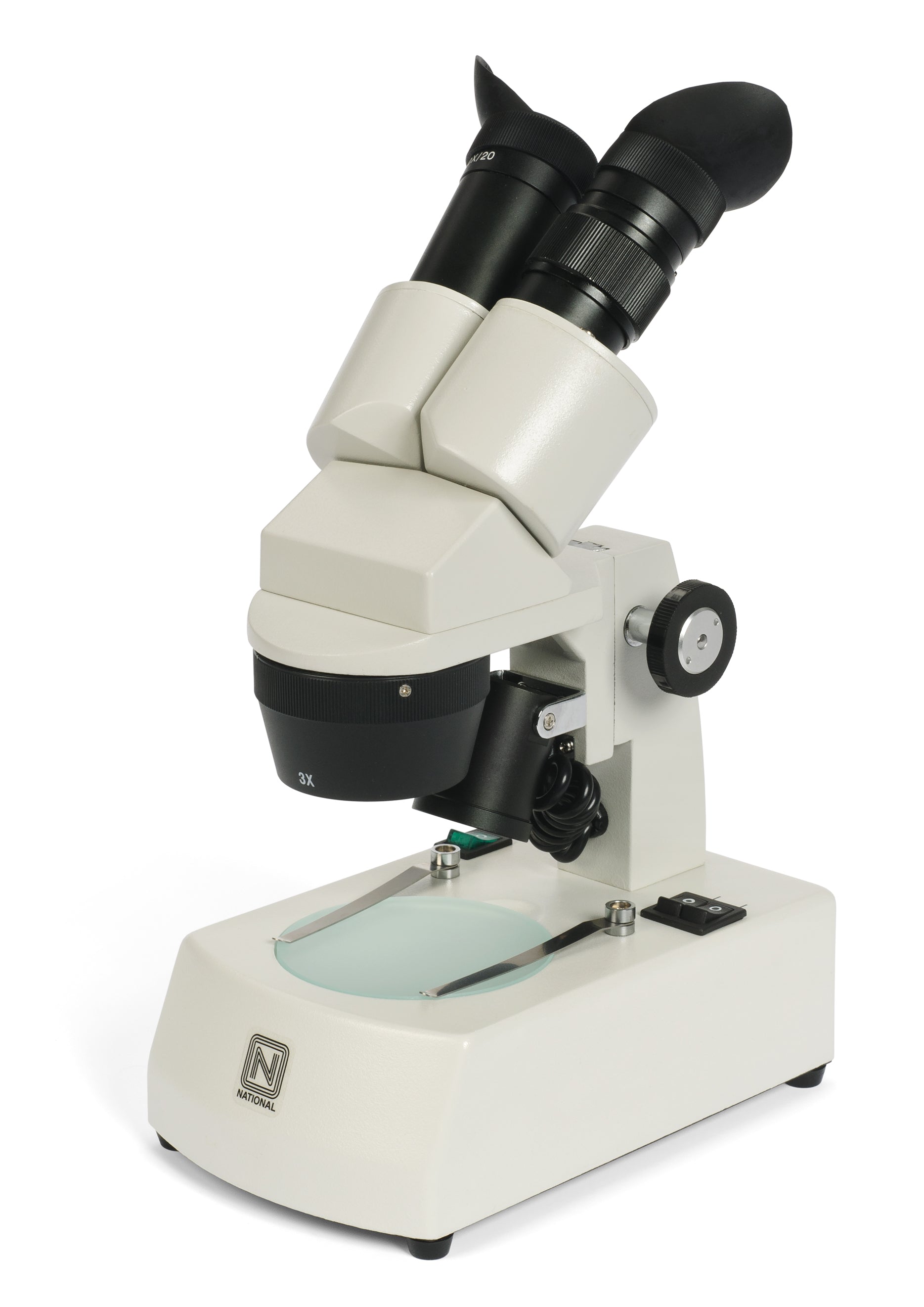Dual Mag. Stereo Microscope (1X&amp;3X) - 452TBL-10-LED